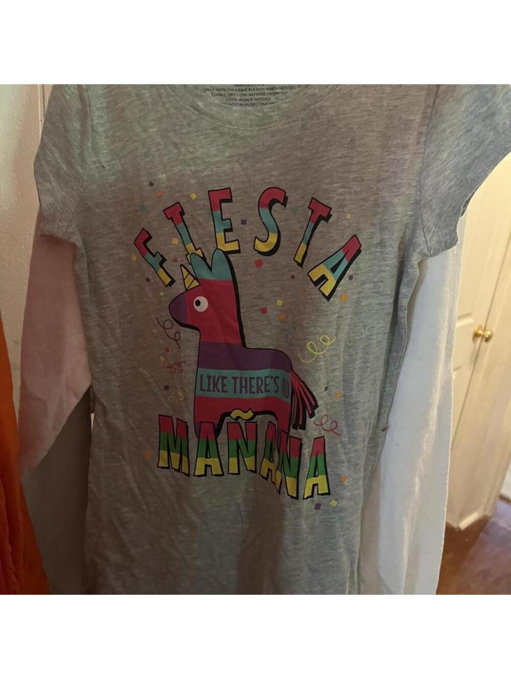 Women's Grey and Multi Tshirt